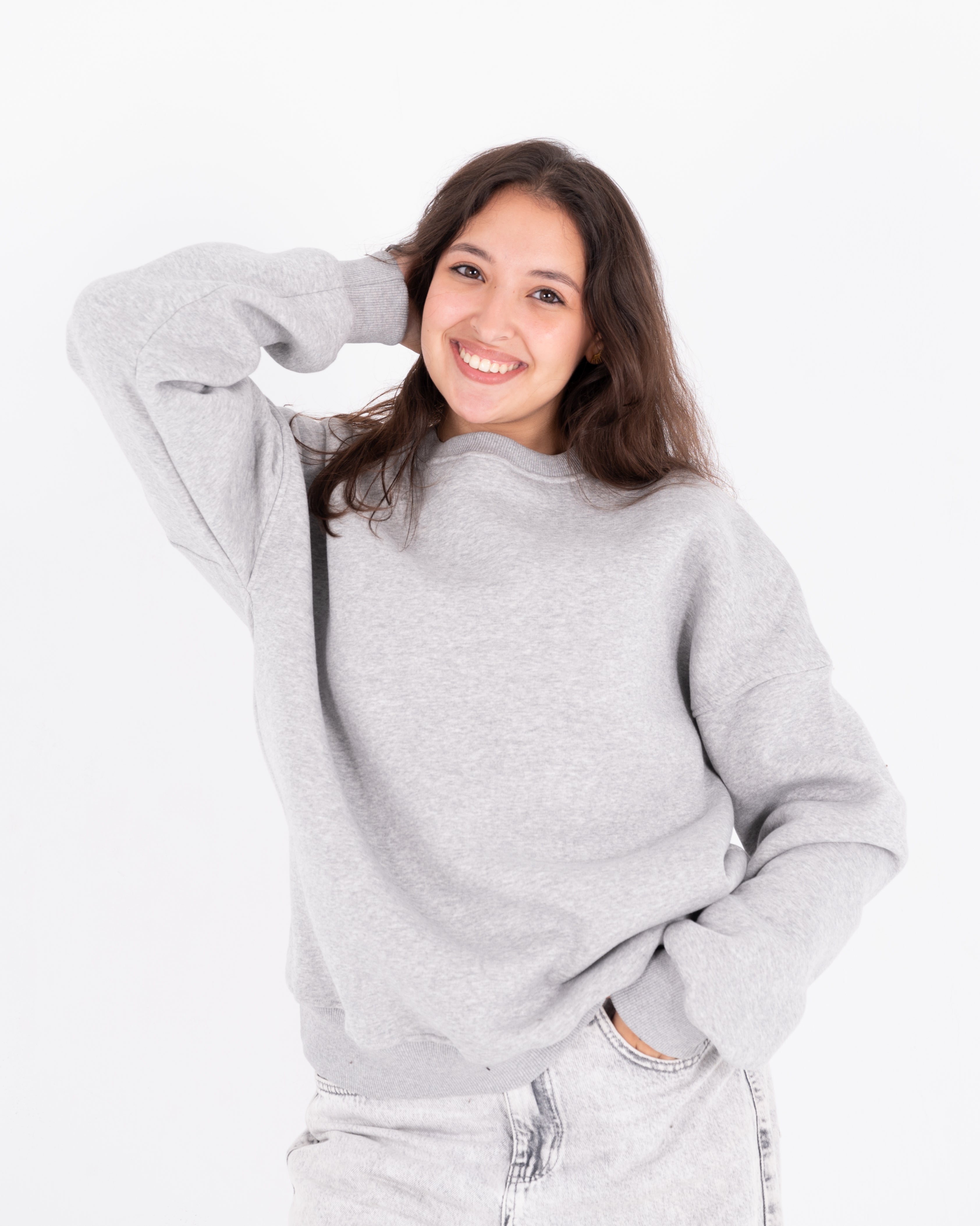 Light Grey Oversized Crew neck