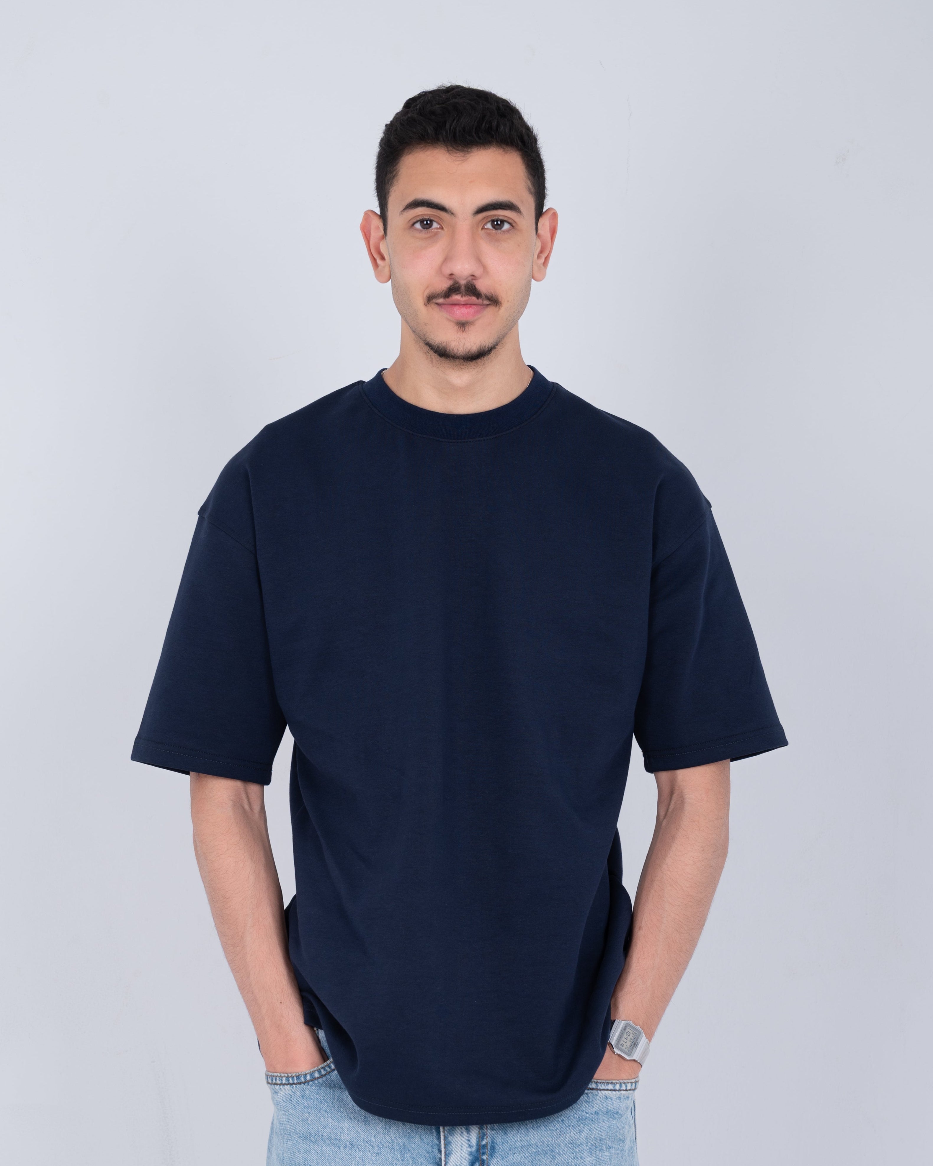 Navy Blue Oversized T Shirt