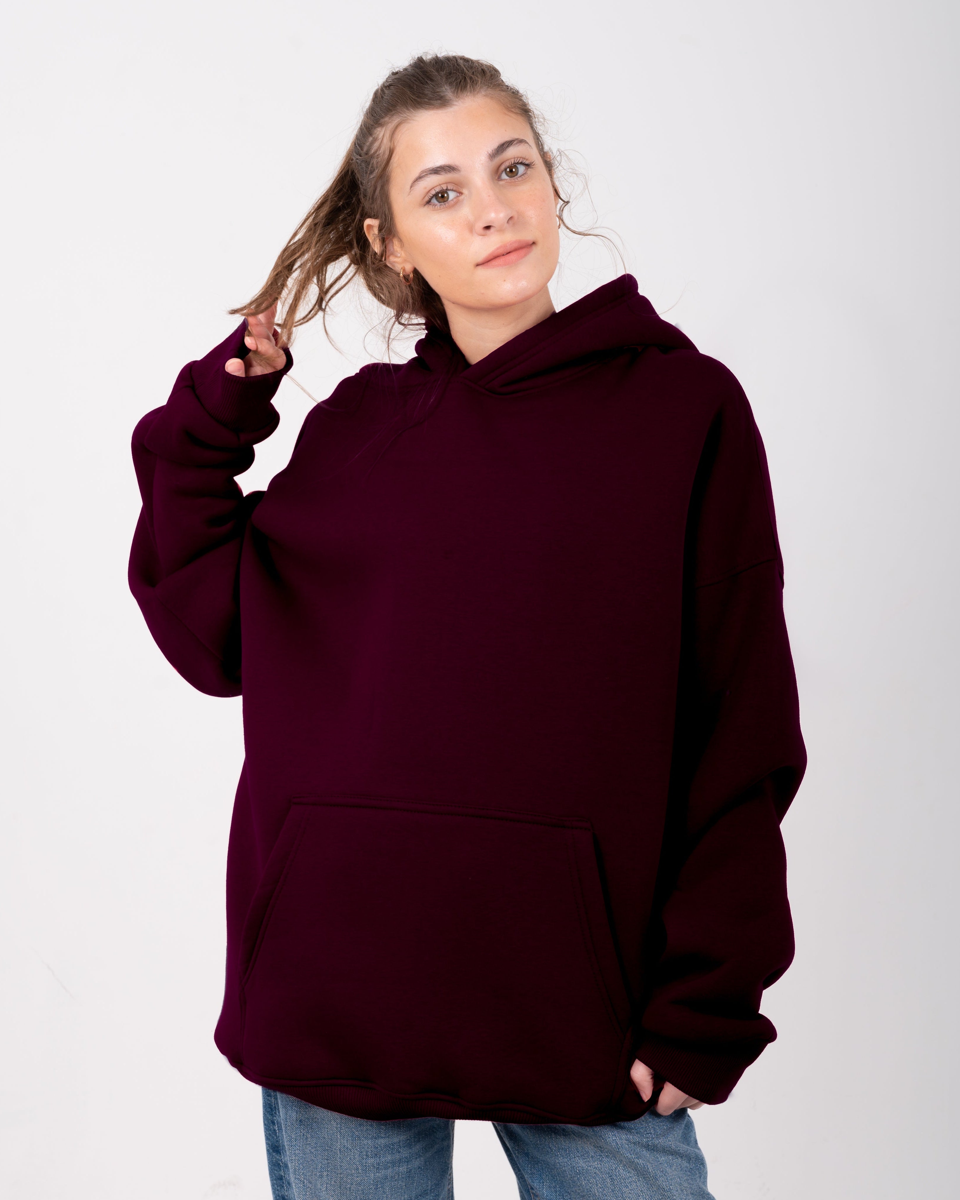 Burgundy Oversized Hoodie